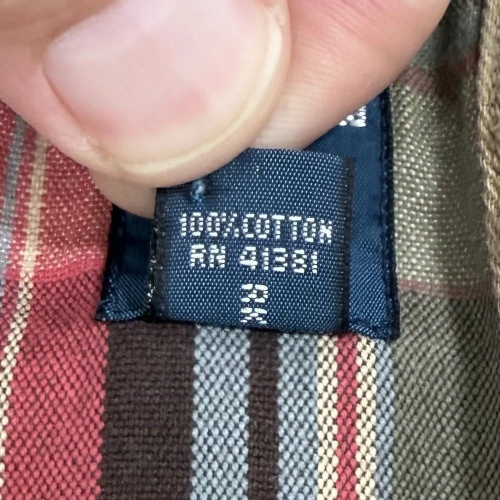 Vintage Polo Ralph Lauren Shirt Men's M Plaid Elbow Patch Chest Pockets Field